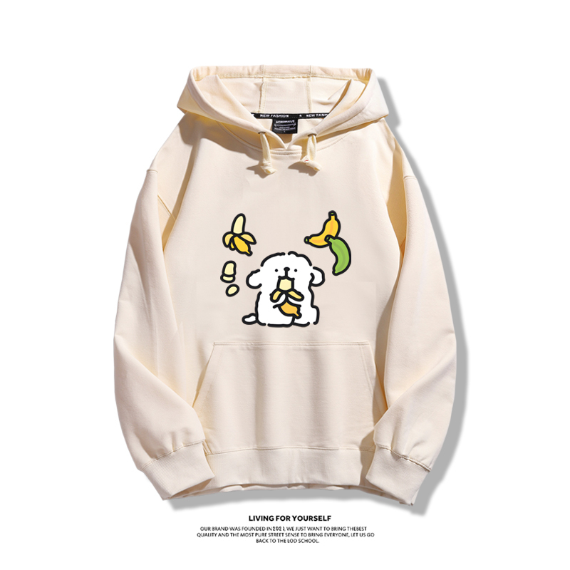 線條小狗新款 親子情侶男女款連帽衛衣-ZUIHANG SHOP