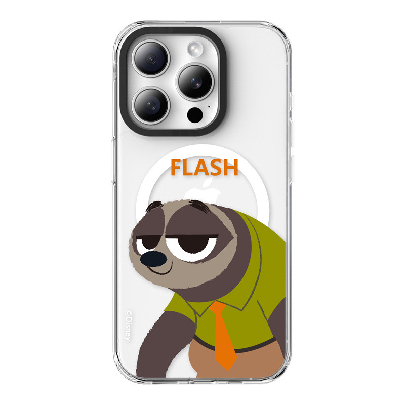 適用蘋果系列 動物方城市高透防摔磁吸手機殼