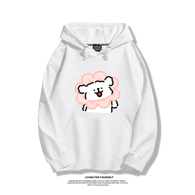 線條小狗新款 親子情侶男女款連帽衛衣-ZUIHANG SHOP