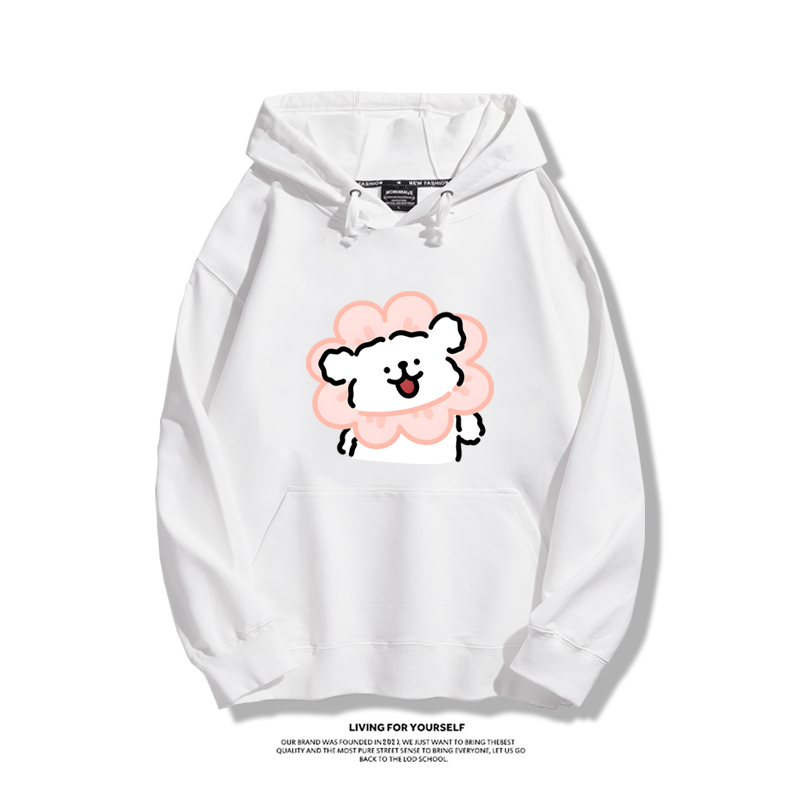 線條小狗新款 親子情侶男女款連帽衛衣-ZUIHANG SHOP