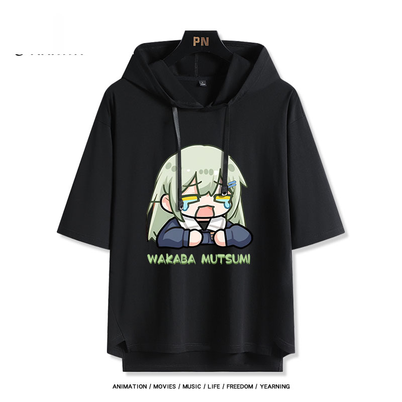 BanG Dream! Ave Mujica 若葉睦 連帽短袖T恤-ZUIHANG SHOP