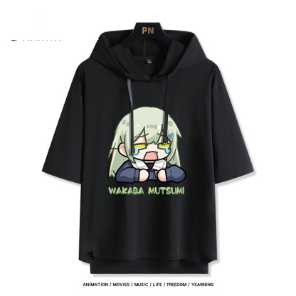 BanG Dream! Ave Mujica 若葉睦 連帽短袖T恤-ZUIHANG SHOP