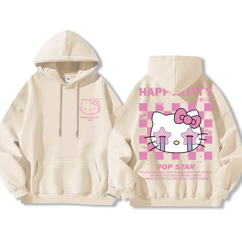 HelloKitty新款 寬鬆百搭 秋冬款 寬鬆連帽衛衣-ZUIHANG SHOP