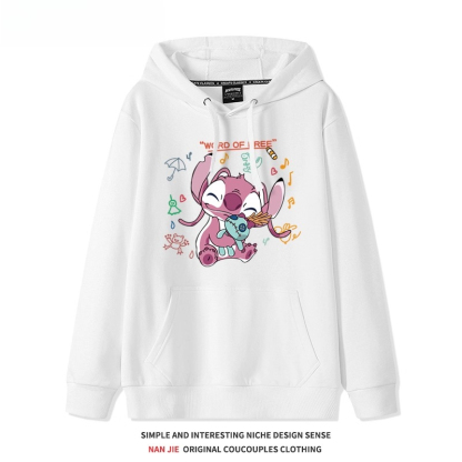 史迪奇 聯名衛衣2025秋冬新款 親子情侶裝連帽衛衣