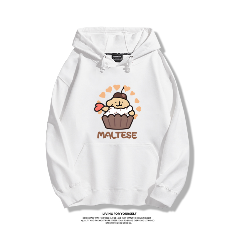 線條小狗新款 親子情侶男女款連帽衛衣-ZUIHANG SHOP