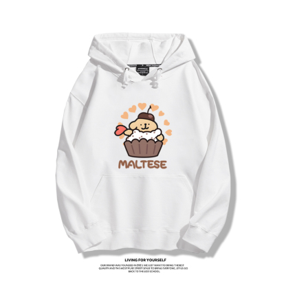 線條小狗新款 親子情侶男女款連帽衛衣-ZUIHANG SHOP