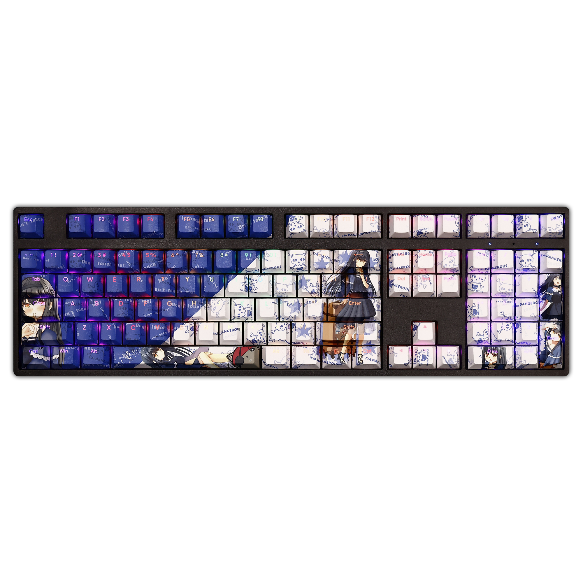 久島鷗Summer Pockets透光RGB108鍵標準配列衛星軸鍵帽-ZUIHANG SHOP