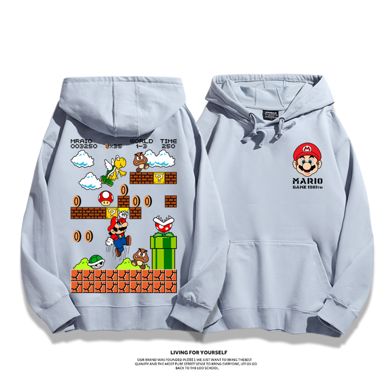 超級瑪利歐新款 親子情侶男女款連帽衛衣-ZUIHANG SHOP