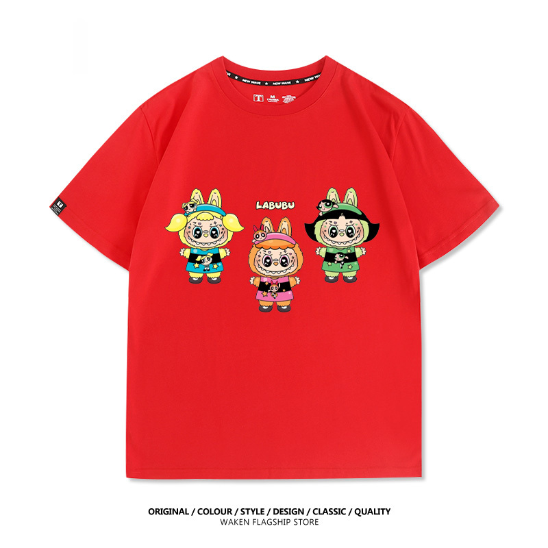 LabubuX飛天小女警 印花短袖T恤-ZUIHANG SHOP