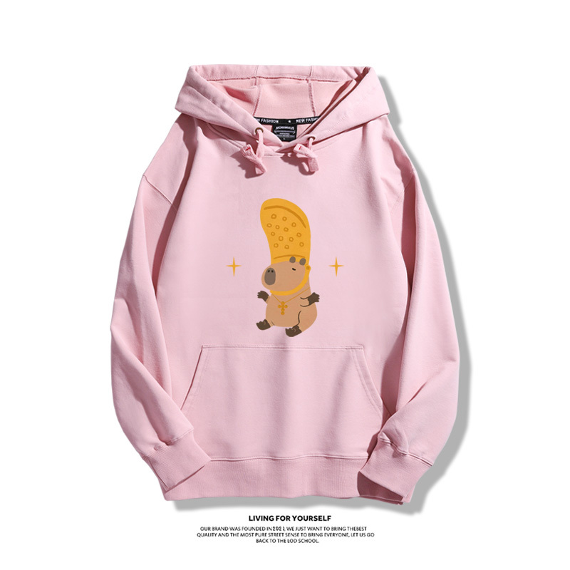 可愛水豚君卡皮巴拉新款 親子情侶男女款連帽衛衣-ZUIHANG SHOP