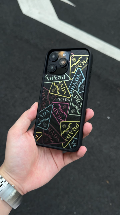 普拉達鐳射彩標手機殼