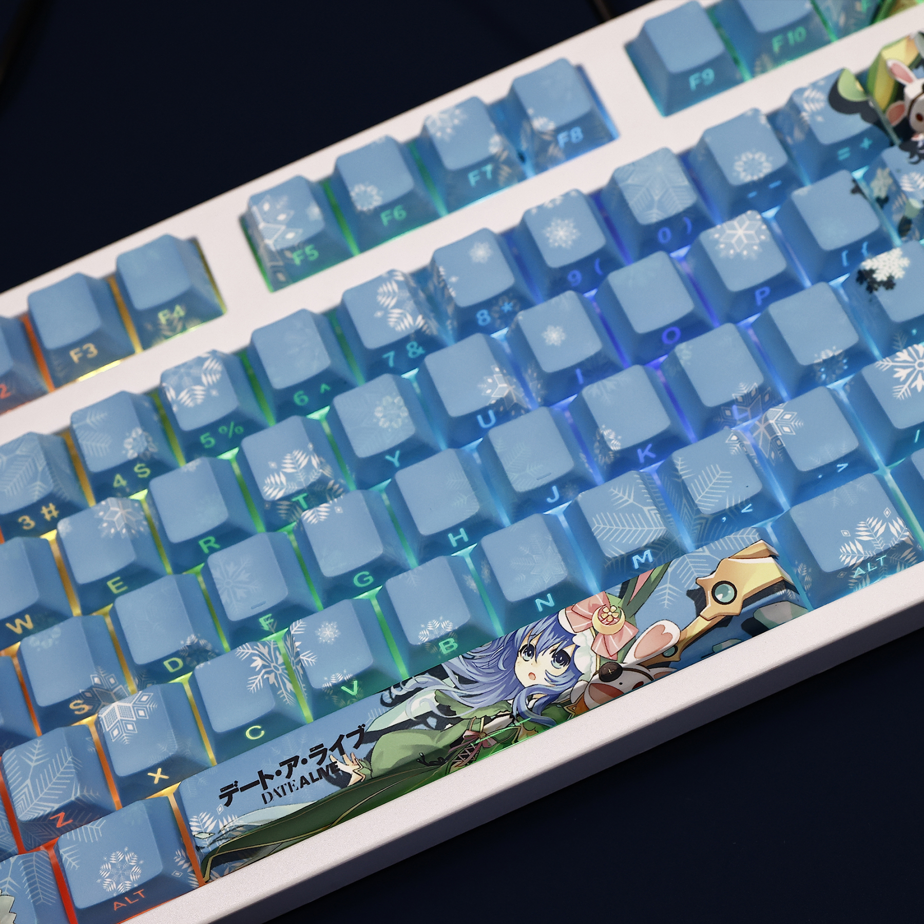 冰芽川四糸乃約會大作戰透光RGB108鍵標準配列衛星軸鍵帽-ZUIHANG SHOP