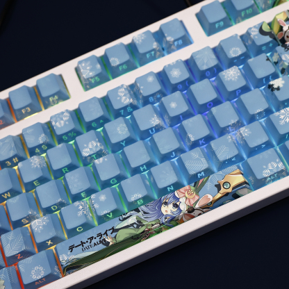 冰芽川四糸乃約會大作戰透光RGB108鍵標準配列衛星軸鍵帽-ZUIHANG SHOP