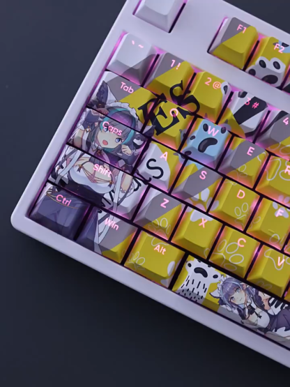 柴郡碧藍航線透光RGB108鍵標準配列衛星軸鍵帽