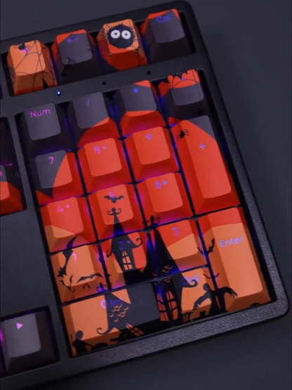 萬聖節透光RGB108鍵標準配列衛星軸鍵帽