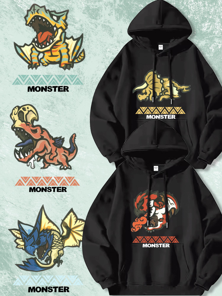 Monster Hunter Rise魔物獵人新款 親子情侶男女款連帽衛衣-ZUIHANG SHOP