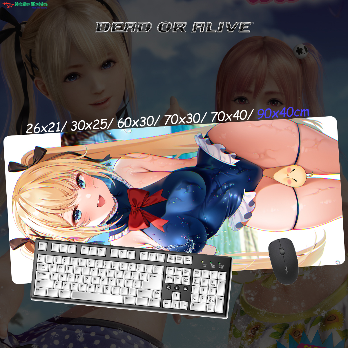 生死格鬥系列 超大鎖邊主題桌墊 布質滑鼠墊