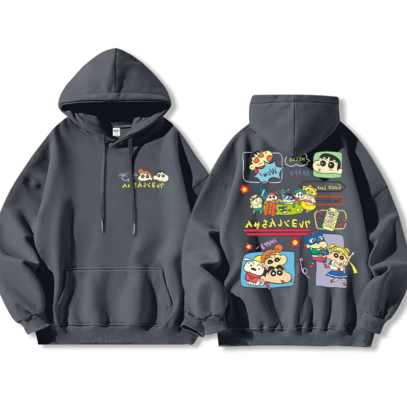 蠟筆小新新款 親子情侶男女款連帽衛衣-ZUIHANG SHOP
