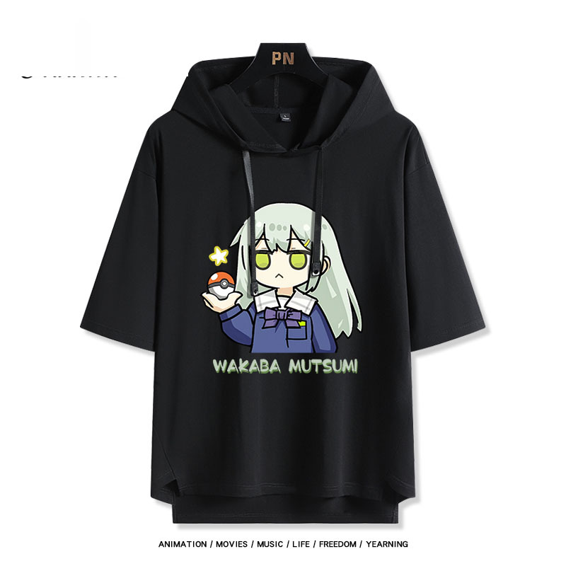 BanG Dream! Ave Mujica 若葉睦 連帽短袖T恤-ZUIHANG SHOP