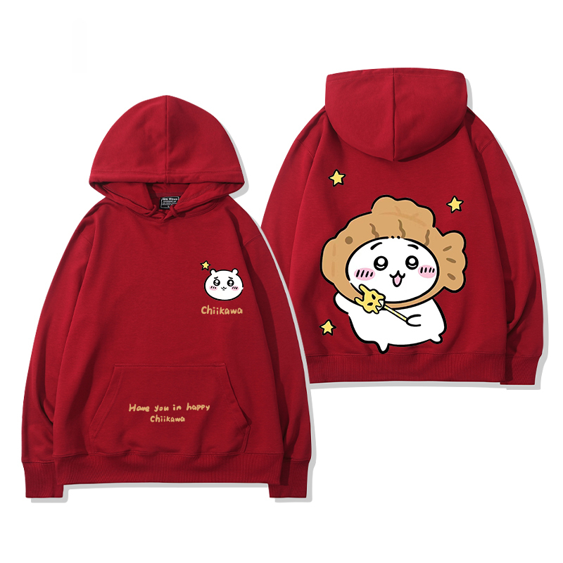 chiikawa 2025秋冬新款親子情侶裝連帽衛衣