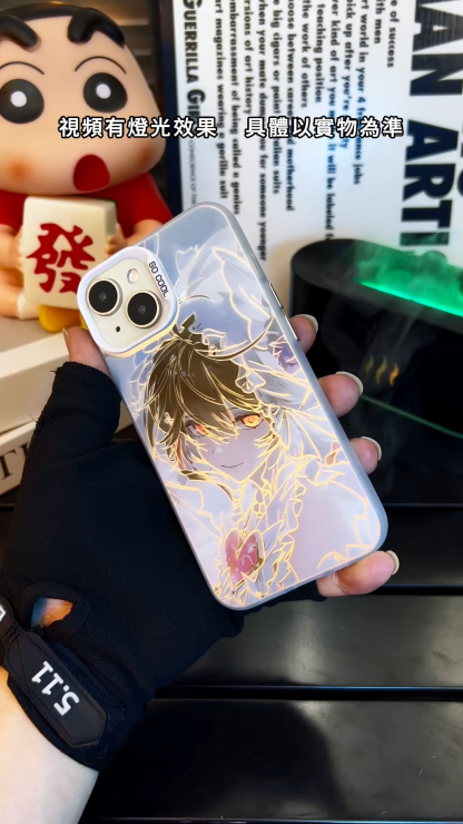 【大集合1.0】動漫彩銀線條漸變防摔手機殼