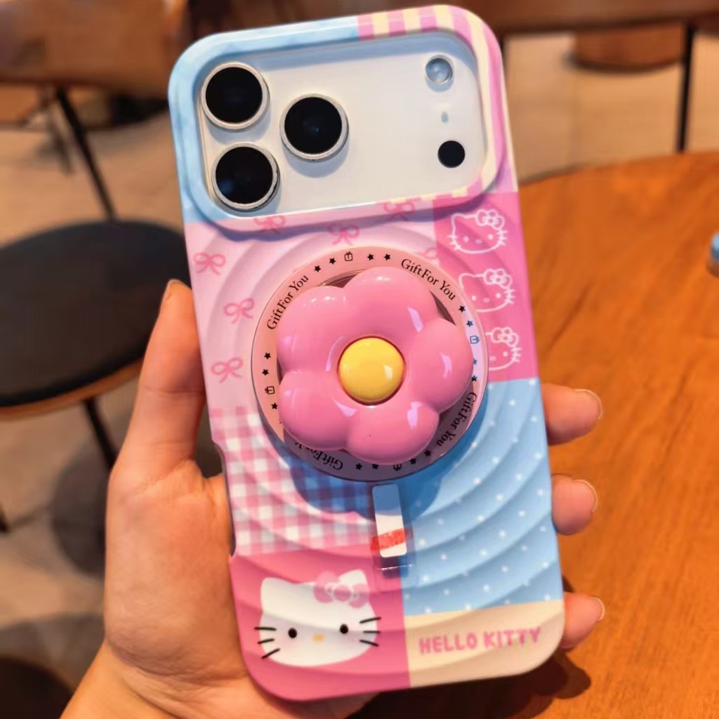 iPhone17系列 波漾磁吸卡通 可愛支架 軟邊 手機殼