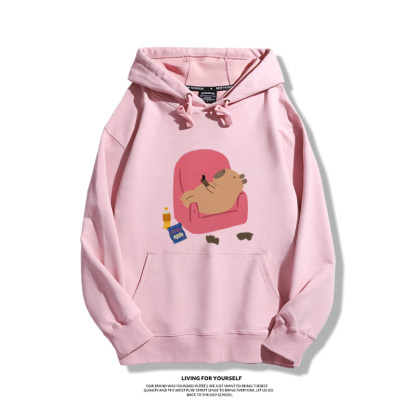 可愛水豚君卡皮巴拉新款 親子情侶男女款連帽衛衣-ZUIHANG SHOP