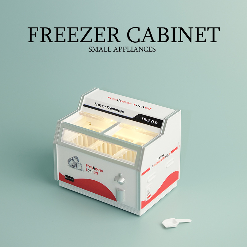 迷你小冰箱玩具 | 超市微縮臥式冰櫃擺飾模型-ZUIHANGSHOP