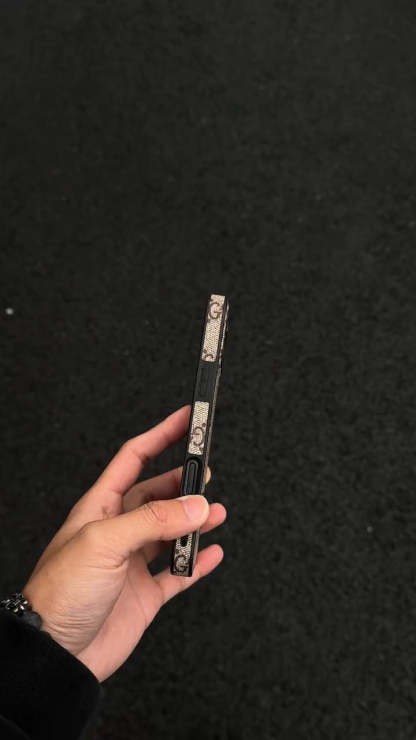 古馳皮質金立標防摔手機殼