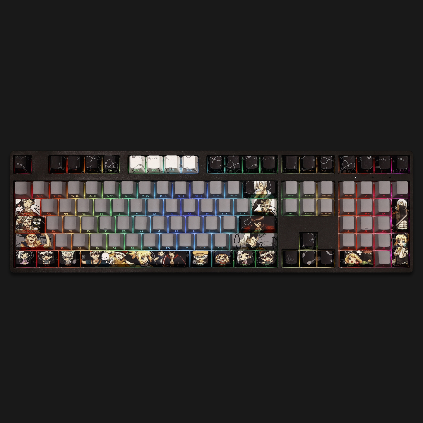 石紀元Dr.STONE透光RGB108鍵標準配列衛星軸鍵帽-ZUIHANG SHOP