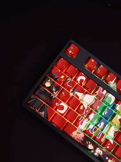 大鳴大放透光RGB108鍵標準配列衛星軸鍵帽