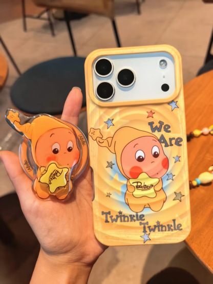 iPhone17系列 波漾磁吸卡通 可愛支架 軟邊 手機殼