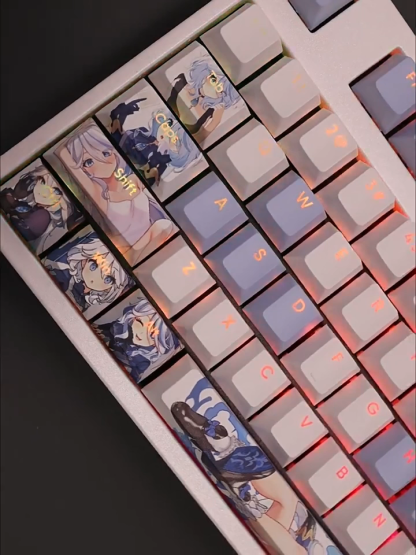 原神芙寧娜透光RGB108鍵標準配列衛星軸鍵帽