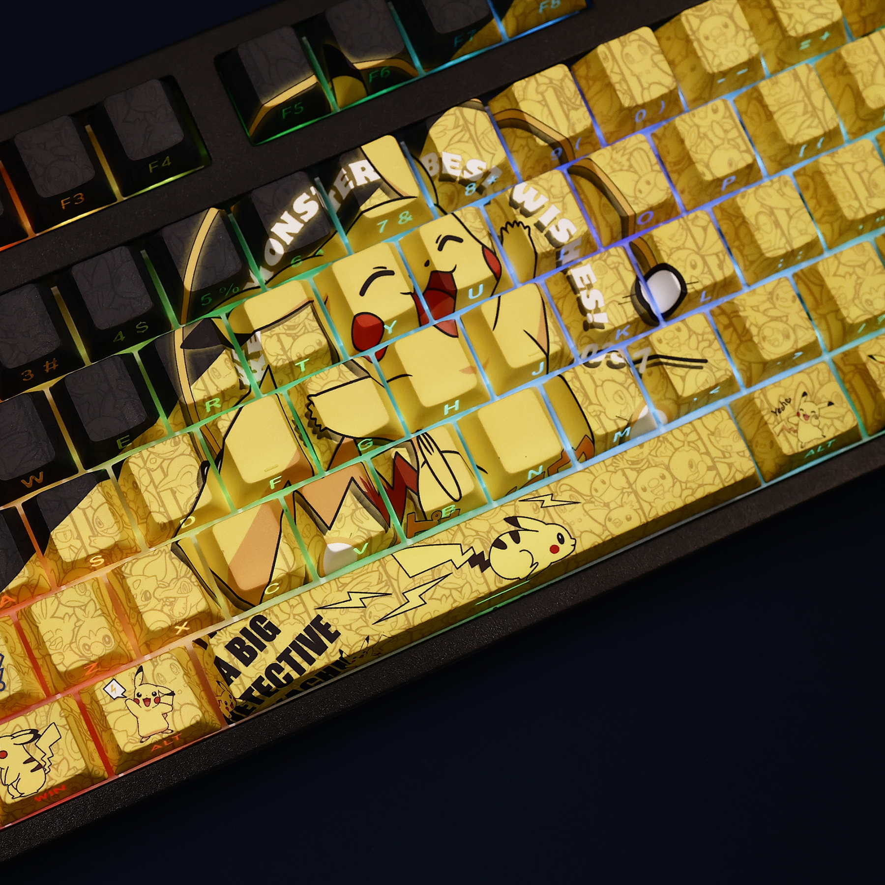 皮卡丘 108鍵 標準配列 衛星軸鍵帽-ZUIHANG SHOP