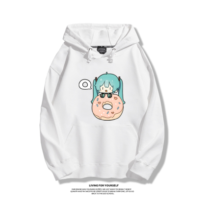 初音未來 秋冬新款 親子情侶男女連帽衛衣