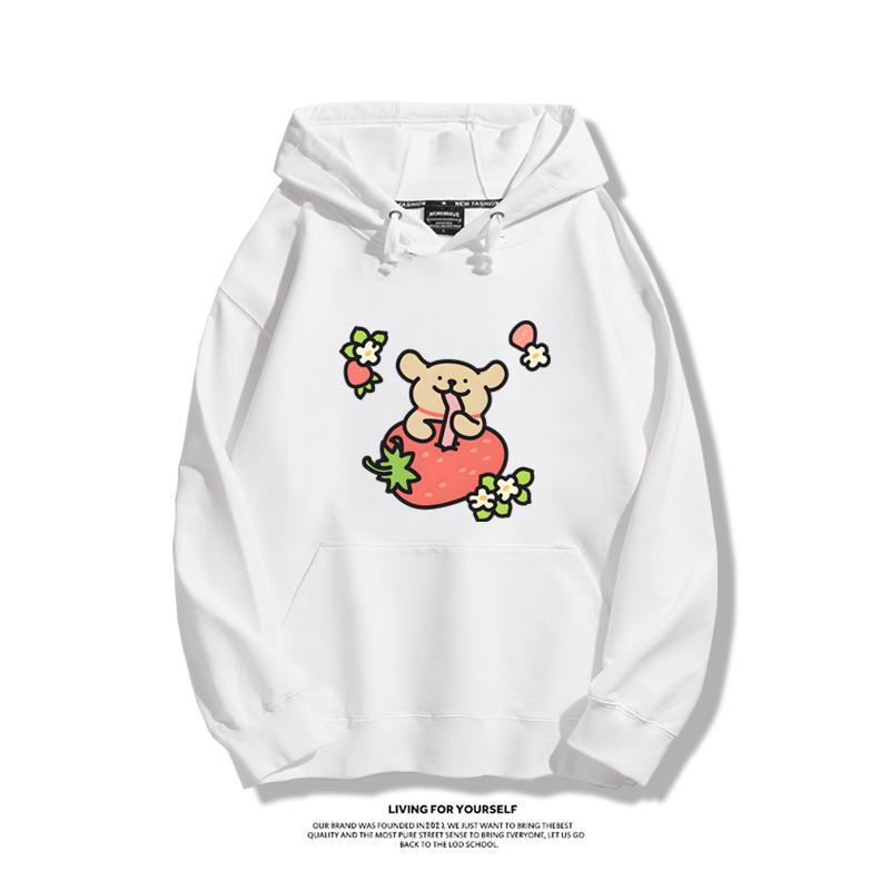 線條小狗新款 親子情侶男女款連帽衛衣-ZUIHANG SHOP