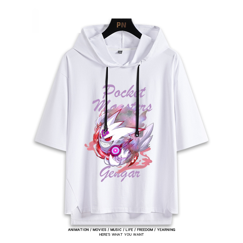 寶可夢新款 親子情侶男女款連帽短袖T恤-ZUIHANG SHOP