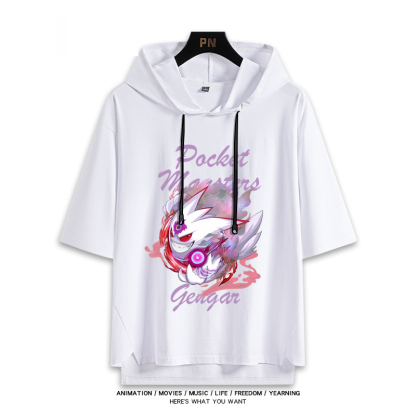 寶可夢新款 親子情侶男女款連帽短袖T恤-ZUIHANG SHOP