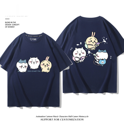 Chiikawa 2025親子情侶男女同款 印花短袖T恤-ZUIHANG SHOP