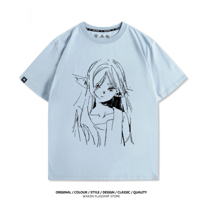葬送的芙莉蓮 動漫線條 印花短袖T恤-ZUIHANG SHOP