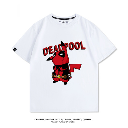 皮卡丘死侍X寶可夢 印花短袖T恤-ZUIHANG SHOP