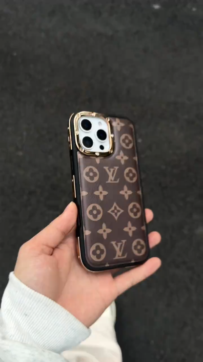 路易威登鑲嵌皮質手機殼