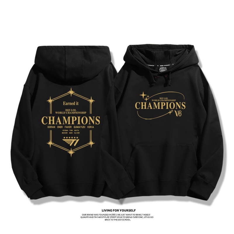 T1战队S15 2025秋冬新款 親子情侶裝連帽衛衣