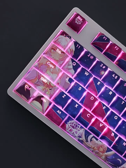 愛莉希雅透光RGB108鍵標準配列衛星軸鍵帽