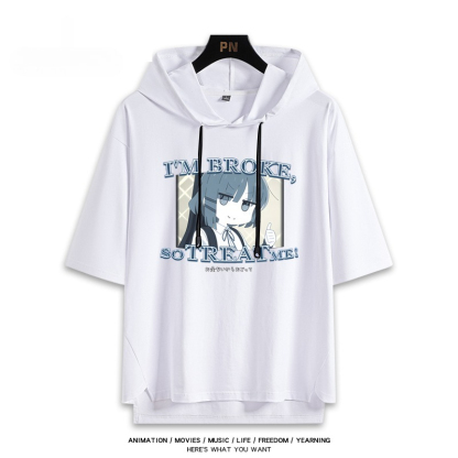 孤獨搖滾新款 親子情侶男女款連帽短袖T恤-ZUIHANG SHOP