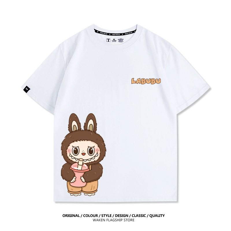 【會員秒殺】Labubu美式潮牌 印花短袖T恤-ZUIHANG SHOP