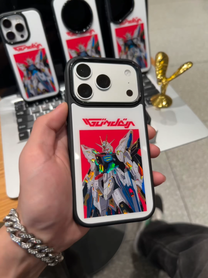 強襲自由鋼彈新款鎏金磨砂磁吸手機殼