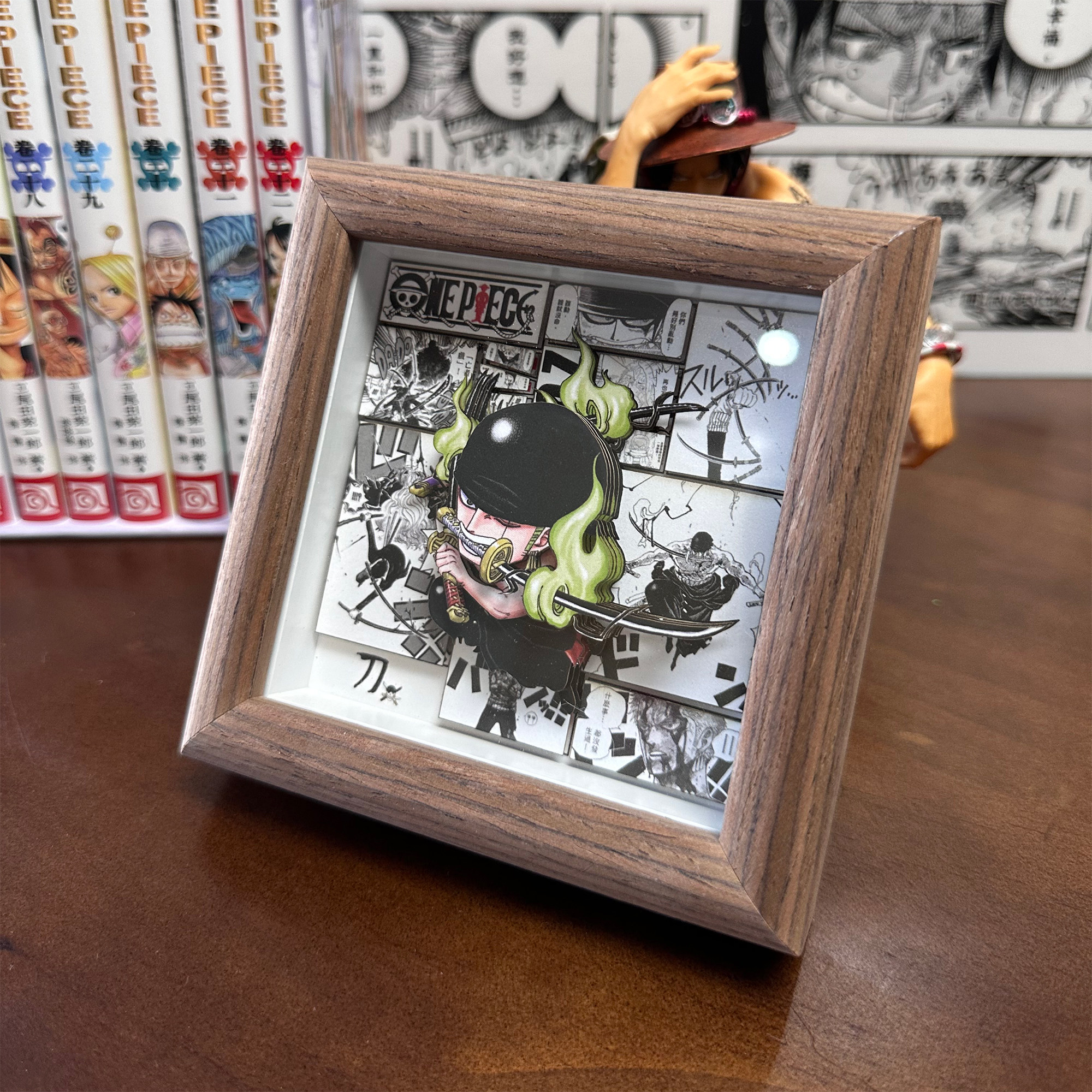 海賊王 皇副閻魔索隆ZORO 手工紙藝立體畫