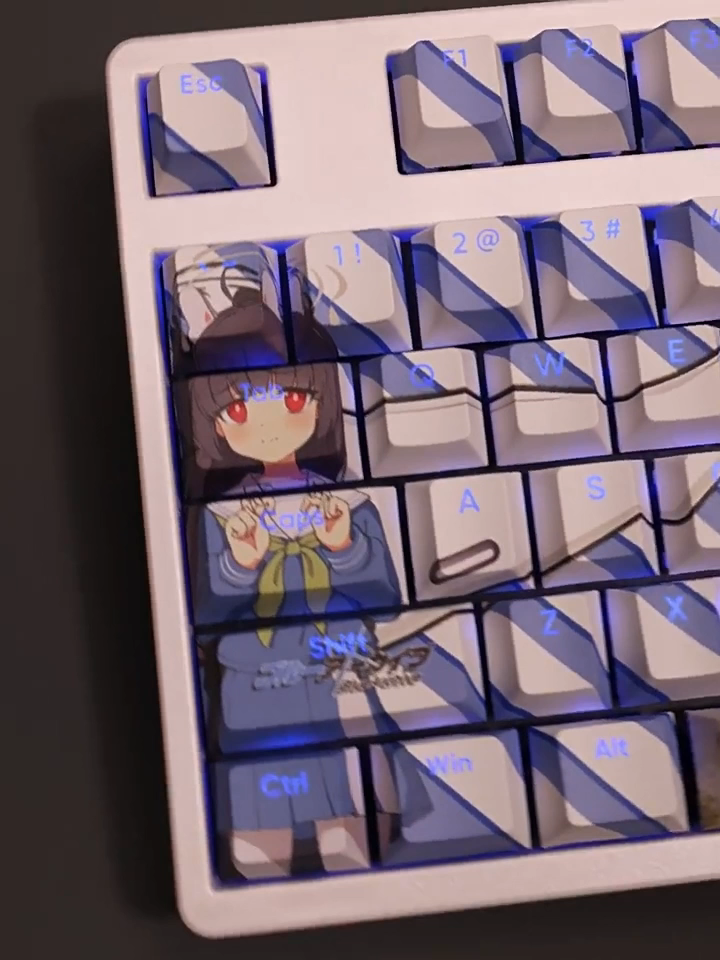 霞沢美遊透光RGB108鍵標準配列衛星軸鍵帽