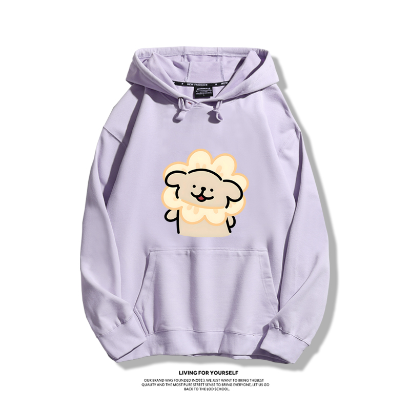 線條小狗新款 親子情侶男女款連帽衛衣-ZUIHANG SHOP